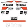 Fits T870 (Alt Rear) Bobcat Skid Steer Replacement Decals