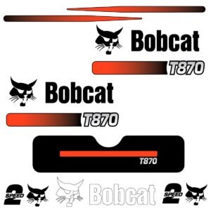Fits T870 Bobcat Track Loader Replacement Decals - Dun Decals