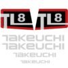 Fits TL8 Takeuchi Skid Steer Replacement Decals - Dun Decals