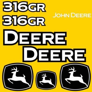 Fits 316GR John Deere Skid Steer Replacement Decals