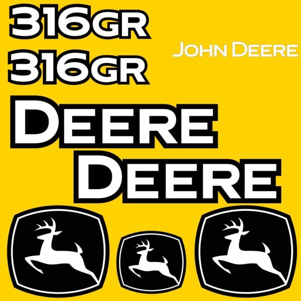 Fits 316GR John Deere Skid Steer Replacement Decals