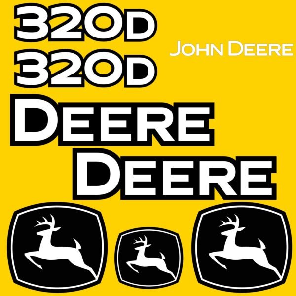 Fits 320D John Deere Skid Steer Replacement Decals