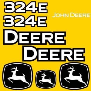 Fits 324E John Deere Skid Steer Replacement Decals