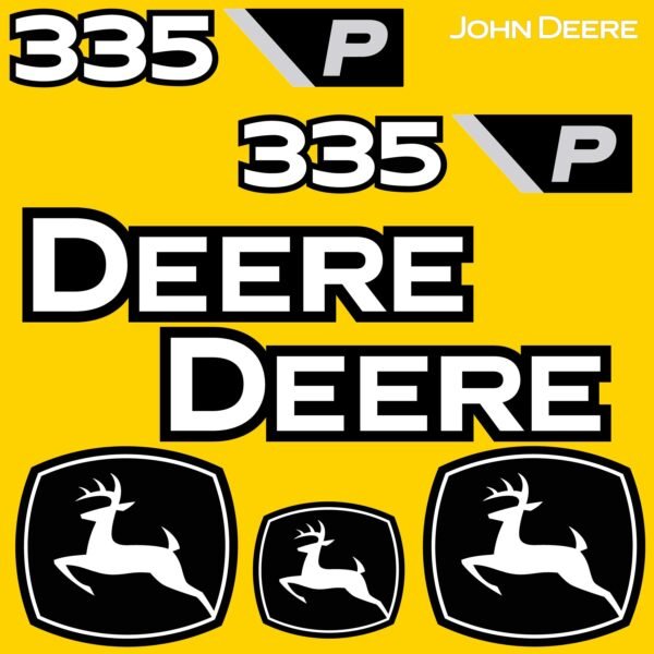 Fits 335P John Deere Skid Steer Replacement Decals