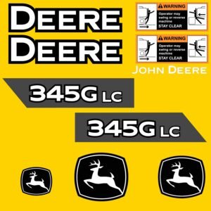 Fits 345G LC John Deere Excavator Replacement Decals