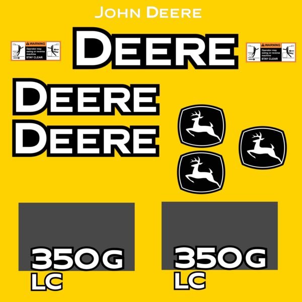 Fits 350G LC John Deere Excavator Replacement Decals