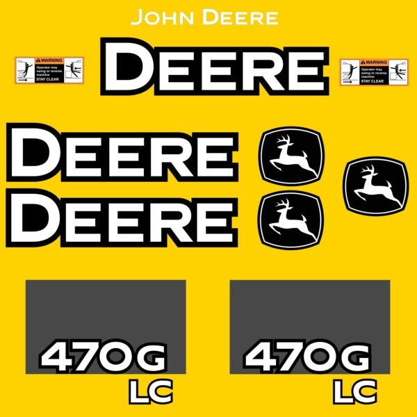 Fits 470G LC John Deere Excavator Replacement Decals