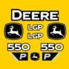 Fits 550 P-Tier LGP John Deere Crawler Dozer Replacement Decals