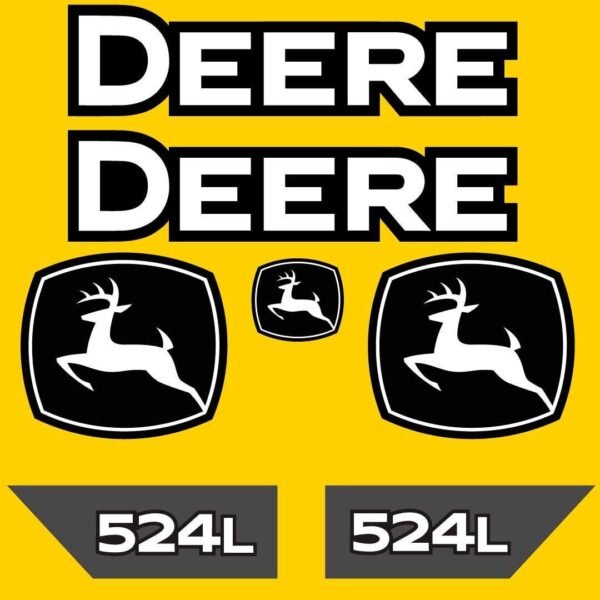 Fits 524L John Deere Wheel Loader Replacement Decals