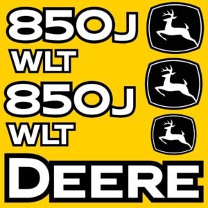 Fits 850J WLT John Deere Crawler Dozer Replacement Decals
