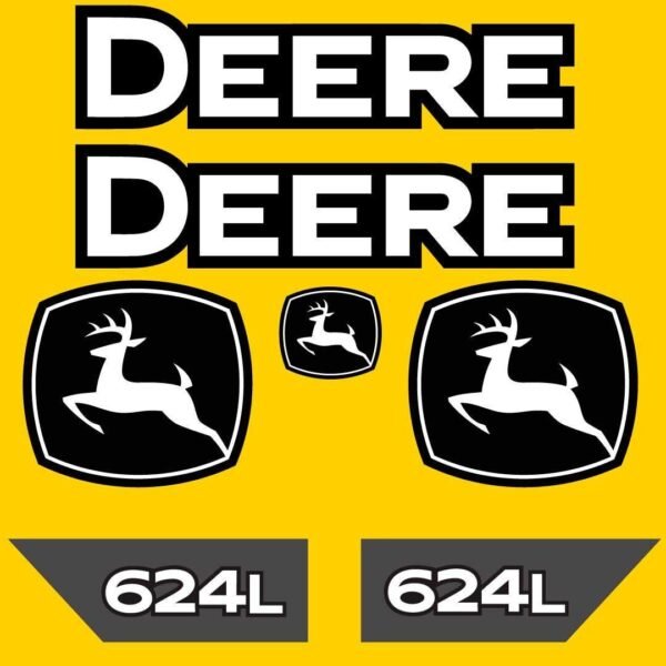Fits 624L John Deere Wheel Loader Replacement Decals