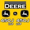 Fits 450J LGP John Deere Crawler Dozer Replacement Decals