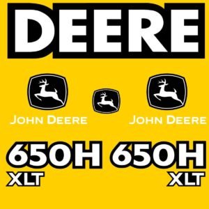 Fits 650H XLT John Deere Crawler Dozer Replacement Decals