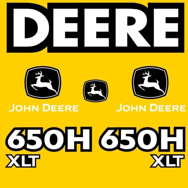 Fits 650H XLT John Deere Crawler Dozer Replacement Decals