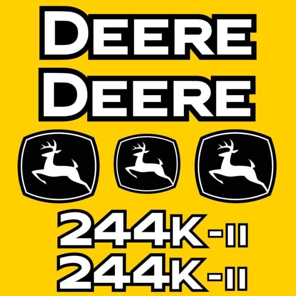 Fits 244K-II John Deere Wheel Loader Replacement Decals