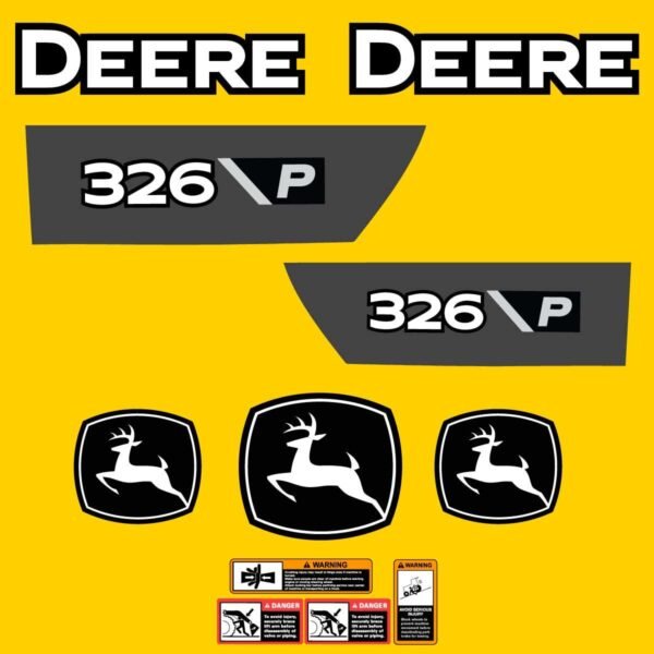 Fits 326 P-Tier John Deere Wheel Loader Replacement Decals
