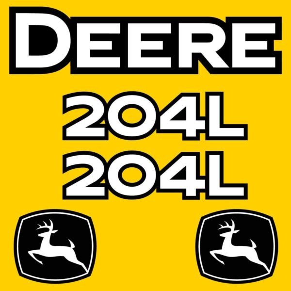 Fits 204L (2021+) John Deere Wheel Loader Replacement Decals