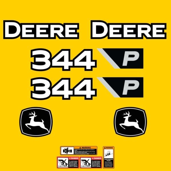 Fits 344 P-Tier John Deere Wheel Loader Replacement Decals