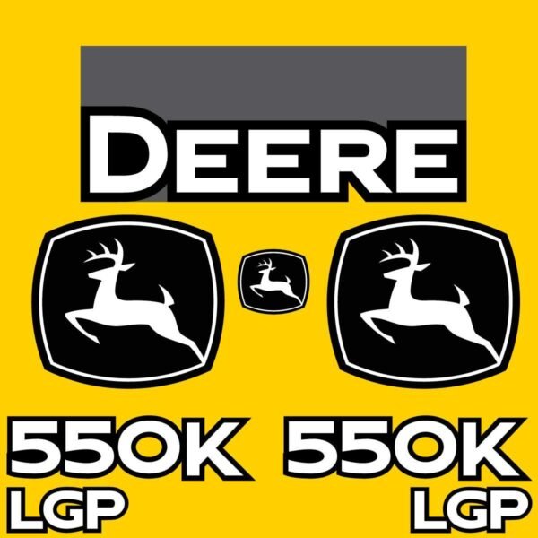 Fits 550K LGP (2021+) John Deere Crawler Dozer Replacement Decals