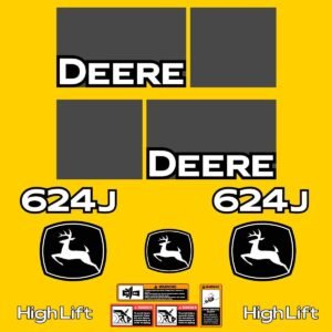Fits 624J John Deere Wheel Loader Replacement Decals