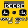 Fits 650J LGP John Deere Crawler Dozer Replacement Decals