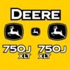 Fits 750J XLT John Deere Crawler Dozer Replacement Decals
