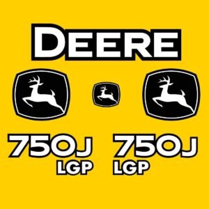 Fits 750J LGP John Deere Crawler Dozer Replacement Decals