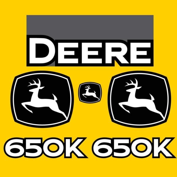 Fits 650K (2021+) John Deere Crawler Dozer Replacement Decals