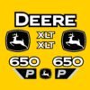 Fits 650 P-Tier XLT John Deere Crawler Dozer Replacement Decals