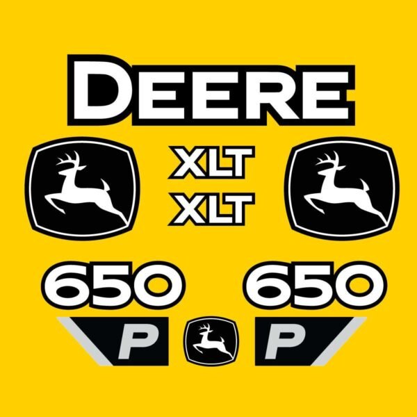 Fits 650 P-Tier XLT John Deere Crawler Dozer Replacement Decals