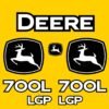 Fits 700L LGP John Deere Crawler Dozer Replacement Decals
