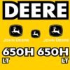 Fits 650H LT John Deere Crawler Dozer Replacement Decals