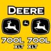 Fits 700L XLT John Deere Crawler Dozer Replacement Decals
