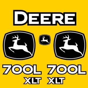 Fits 700L XLT John Deere Crawler Dozer Replacement Decals