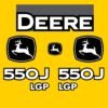 Fits 550J LGP John Deere Crawler Dozer Replacement Decals