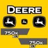 Fits 750K XLT (2015+) John Deere Crawler Dozer Replacement Decals