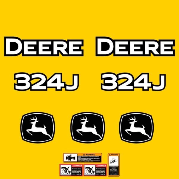 Fits 324J John Deere Wheel Loader Replacement Decals