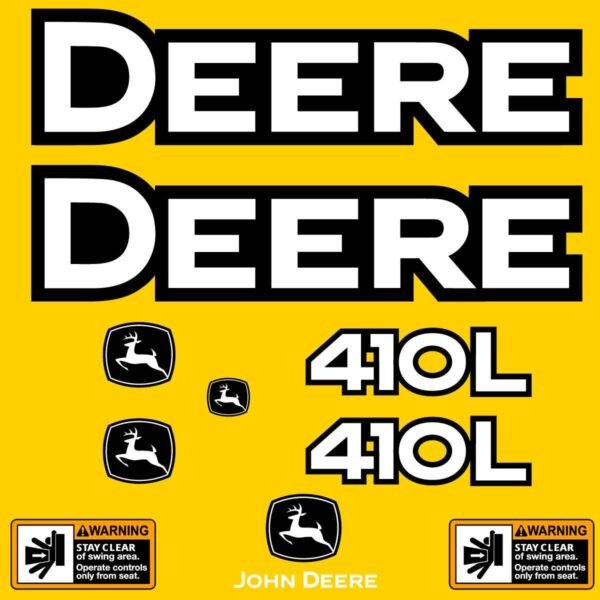 Fits 410L John Deere Backhoe Loader Replacement Decals