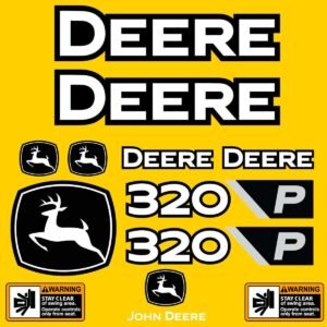 Fits 320 P-Tier John Deere Backhoe Loader Replacement Decals