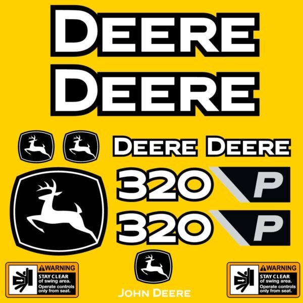Fits 320 P-Tier John Deere Backhoe Loader Replacement Decals