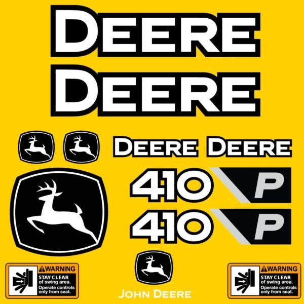 Fits 410 P-Tier John Deere Backhoe Loader Replacement Decals