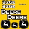 Fits 326E John Deere Skid Steer Replacement Decals