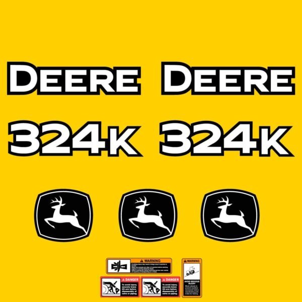 Fits 324K John Deere Wheel Loader Replacement Decals