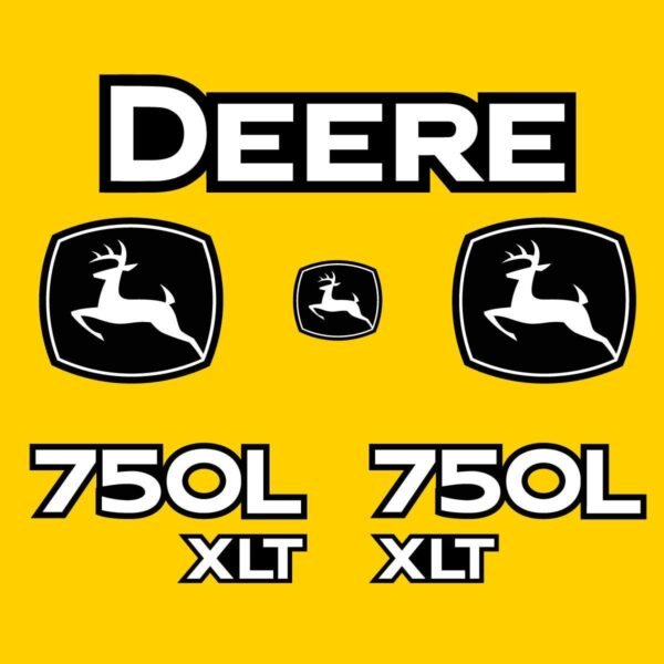 Fits 750L XLT John Deere Crawler Dozer Replacement Decals