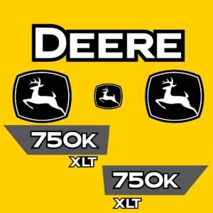 Fits 750K XLT (Pre-2015) John Deere Crawler Dozer Replacement Decals