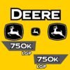 Fits 750K LGP (Pre-2015) John Deere Crawler Dozer Replacement Decals