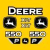 Fits 550 P-Tier XLT John Deere Crawler Dozer Replacement Decals