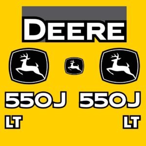 Fits 550J LT John Deere Crawler Dozer Replacement Decals