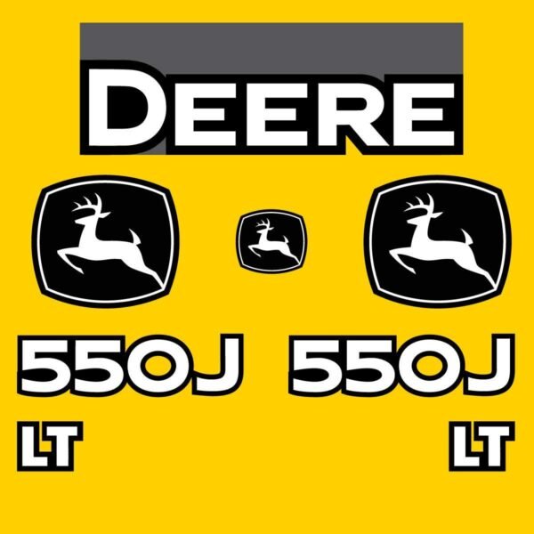 Fits 550J LT John Deere Crawler Dozer Replacement Decals