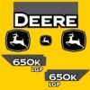 Fits 650K LGP John Deere Crawler Dozer Replacement Decals